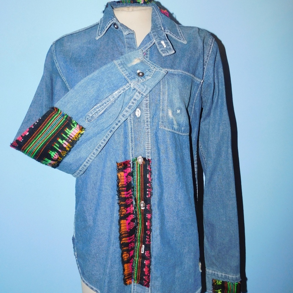 ADL Artisan DeLuxe Distressed Denim Buttondown